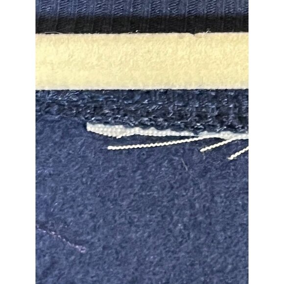 Patchwork Sweater 1X Blue Quilted Farmhouse Country Southern Prairie Rustic 80s - Picture 9 of 11